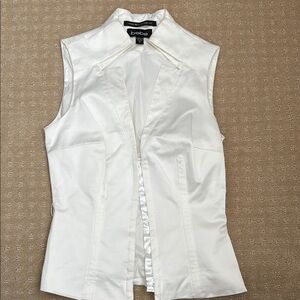 Bebe White Sleeveless Vest